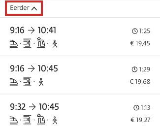 Reis plannen met openbaar vervoer in de 9292 app
